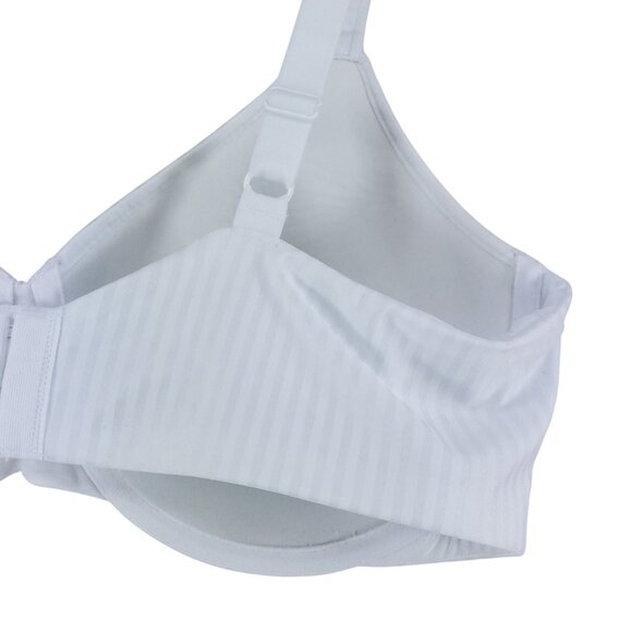 Playtex White T-Shirt Bra 42D Smooth Padded Underwire Stripe Design - Picture 2 of 6